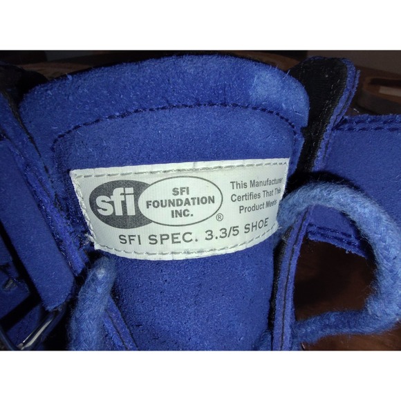 G-Force Racing Gear Blue Suede Driving Shoes SFI 3.3/5 Spec 6.5 Mens 8.5 Womens main image 9